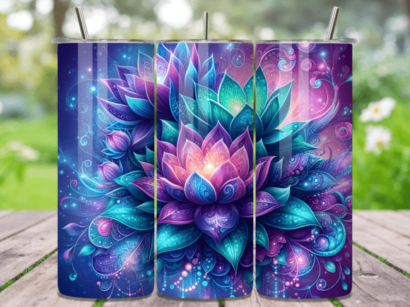 Boho Tribal Lotus Mandala Tumbler Wrap: A Strategic Design for Creative Expression and Branding