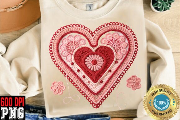 Crochet Yarn Valentine Love PNG: A Creative Addition for Your Projects