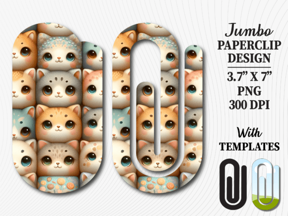 Cute Kawaii Cat Kitten Jumbo Paperclip: A Whimsical Addition to Your Creative Toolkit