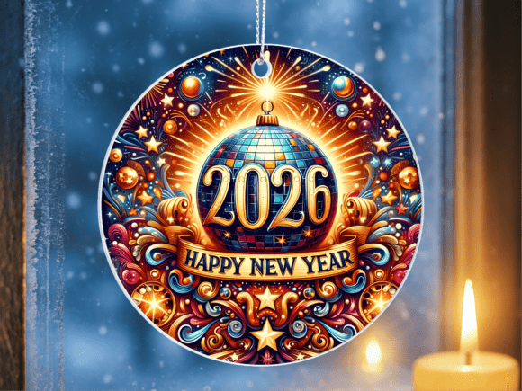Disco Ball 2026 New Year Retro Ornament: A Unique Design for Creative Projects