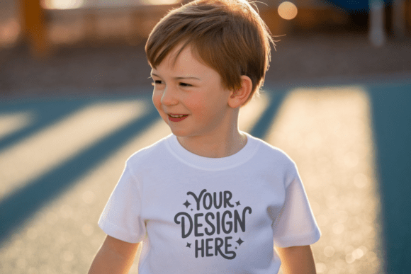 Enhance Your Design Presentations with the Gildan 5000B Kids T-Shirt Mockup