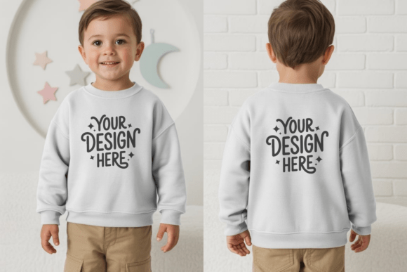 Gildan 18000B Kids Sweatshirt Mockup 19: A Practical Tool for Design Presentations
