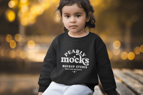 Gildan 18000B Sweatshirt Kids Mockup 16
