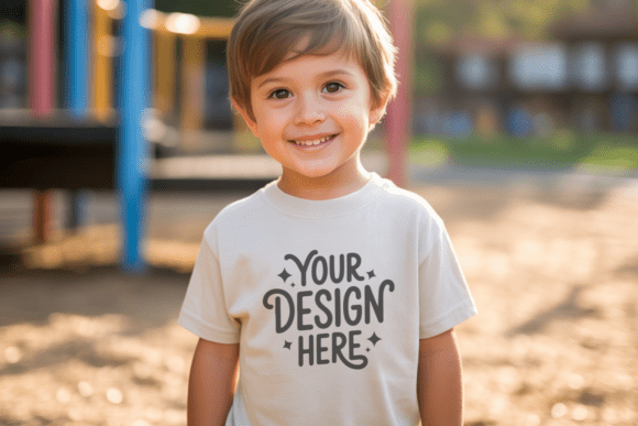Gildan 5000B Kids T-shirt Mockup 10