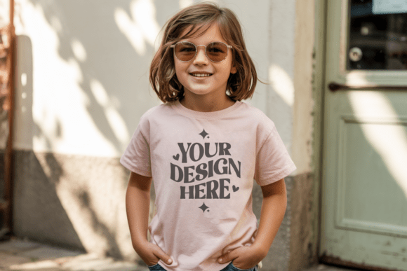 Gildan 5000B Kids T-shirt Mockup 35