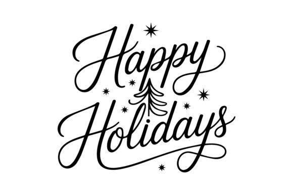 Happy Holiday Christmas Quote Typography