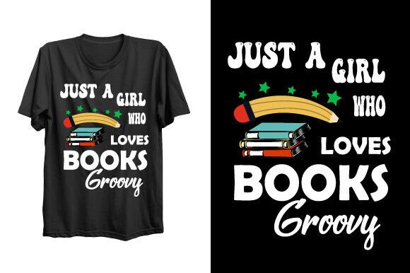 Just a Girl Who Loves Books Groovy Svg