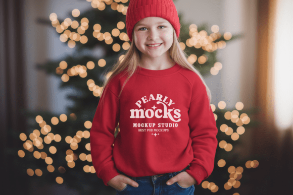 Kids Gildan 18000B Crewneck Mockup 29: Elevate Your Design Presentations with Precision