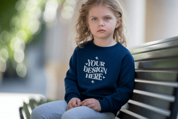 Kids Gildan 18000B Crewneck Mockup 41