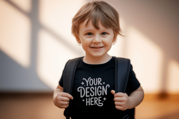 Kids Gildan 5000B T-shirt Mockup 31