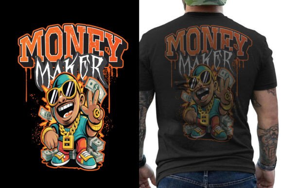 Money Maker Streetwear T-Shirt Design