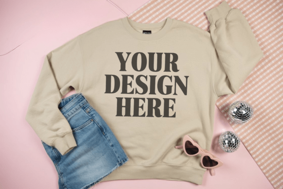 RS3317 Flat Lay Sweatshirt Mockup 10: Elevate Your Design Presentations with Professional Quality