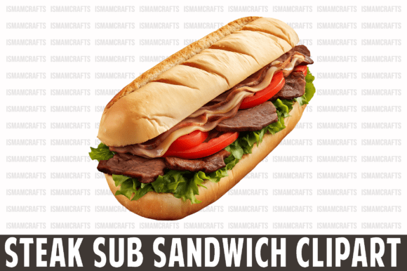 Steak Sub Sandwich Clipart PNG for Creative Projects