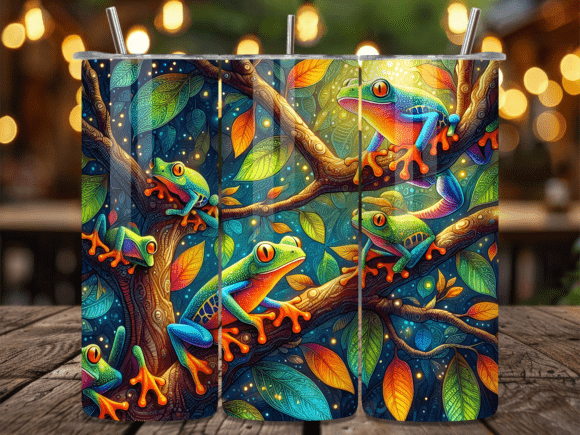 Tree Frog Tropical 20oz Tumbler Wrap: A Unique Design for Customizable Drinkware
