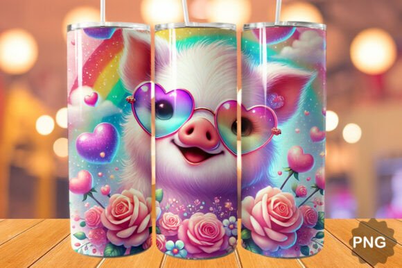 Valentine Cute Pig Tumbler Wrap 20oz: A Versatile Design for Creative Projects