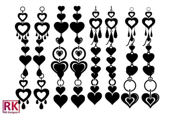 Valentine Earrings Silhouette SVG Bundle: A Versatile Digital Design Collection