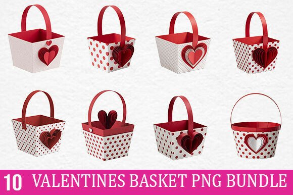 Valentine Paper Basket PNG Clipart: A Versatile Design Resource for Creative Projects