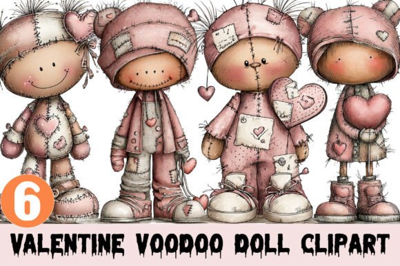 Valentine Voodoo Doll Clipart